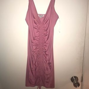 Pink runched dress